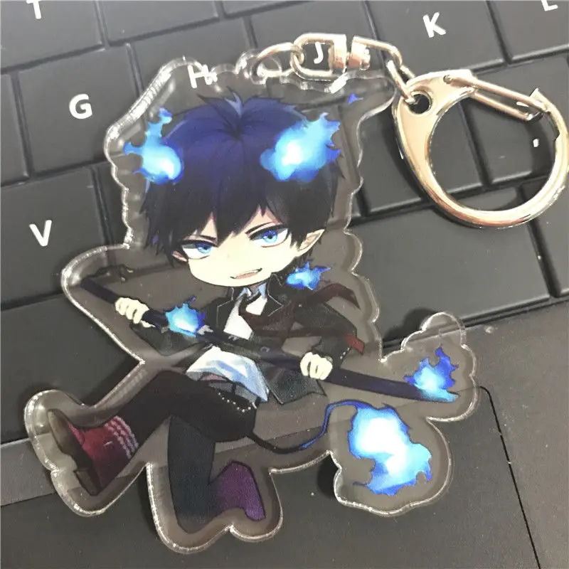 Аниме брелок Ao No Exorcist Blue Okumura Rin акриловый Модель подвеска ремень Игрушка