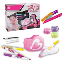 girls makeup set beauty dressing pretend play toys tattoo pen stickers kids painting kit halloween party make up supplies