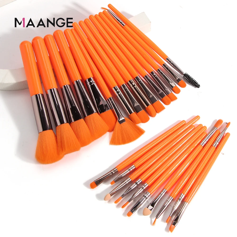 MAANGE Pro 6/10/15/20/25 шт набор неоновых кистей для макияжа Пудра основа Румяна Тени век