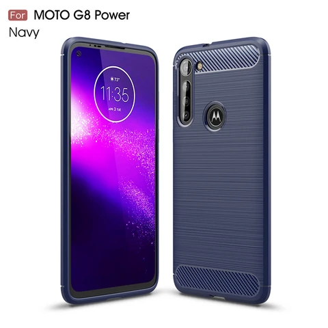 Чехол для Moto G8 Power, противоударный, ТПУ, углеродное волокно, чехол для Motorola Moto G8 Power Cover, Fundas для Moto G8 Power XT2041-1