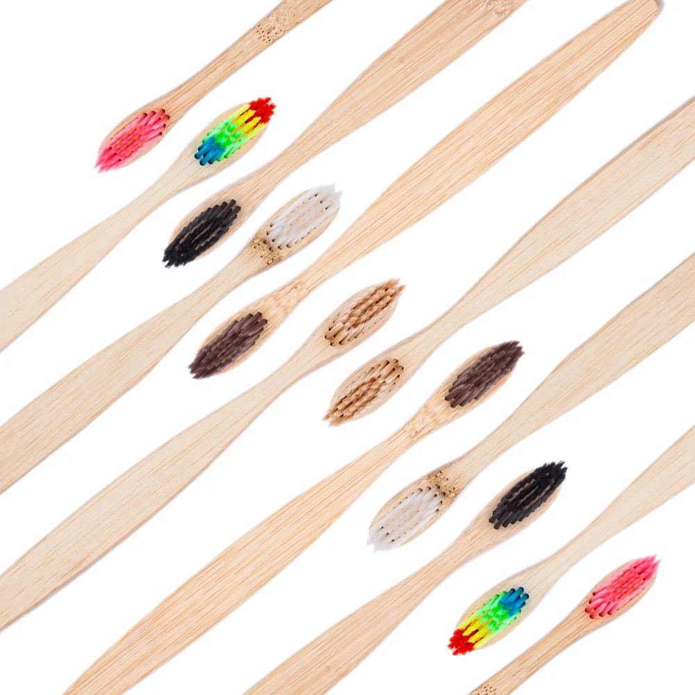 Бамбуковая зубная щетка для взрослых 5 шт.|Зубные щетки| |