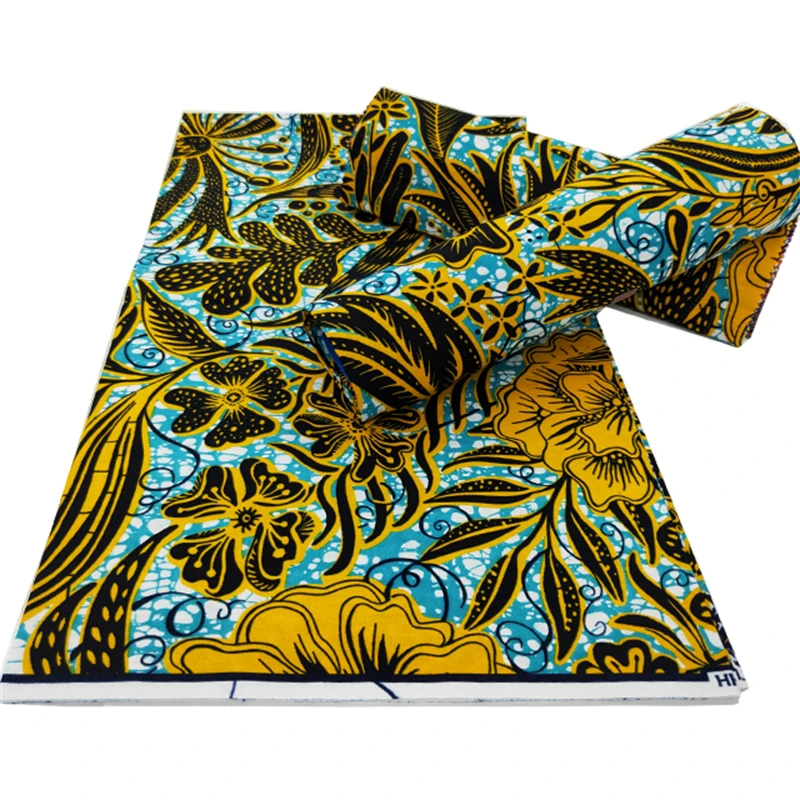 

Модная африканская нигерийская Яркая Ткань, настоящая восковая Лоскутная швейная одежда, Loincloth 100% хлопок, дизайнерская ткань Анкары