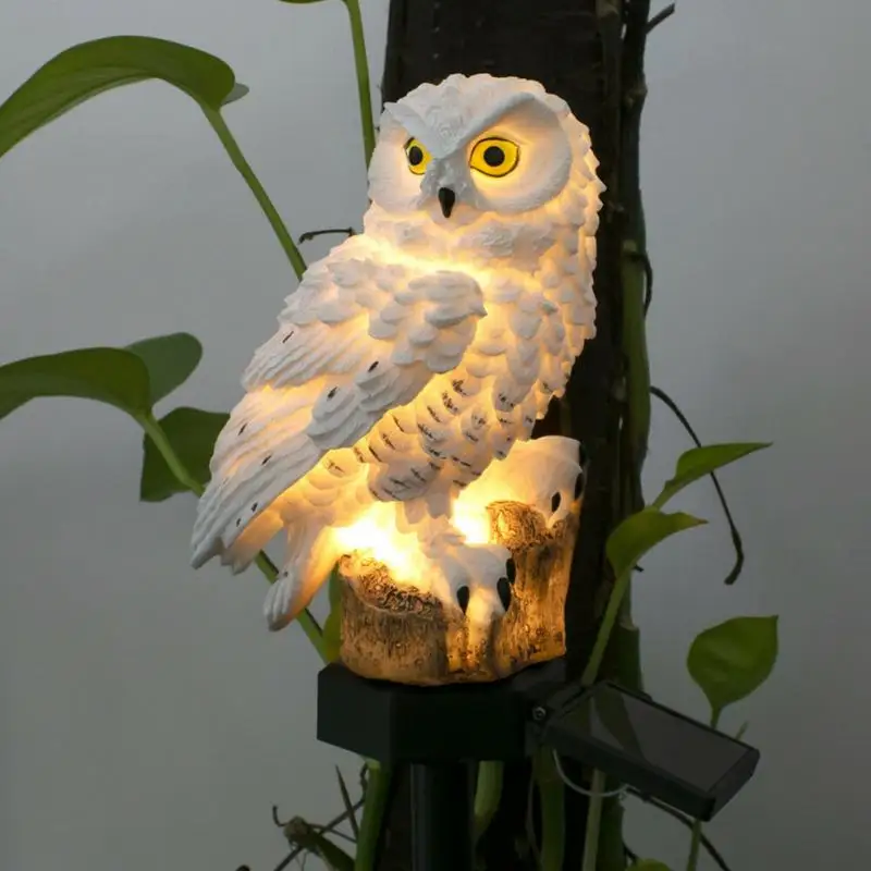 

Solar Powered Garden LED Lights Owl Animal Pixie Lawn Ornament Waterproof Lamp Unique Christmas Lights Outdoor Solar Lamps