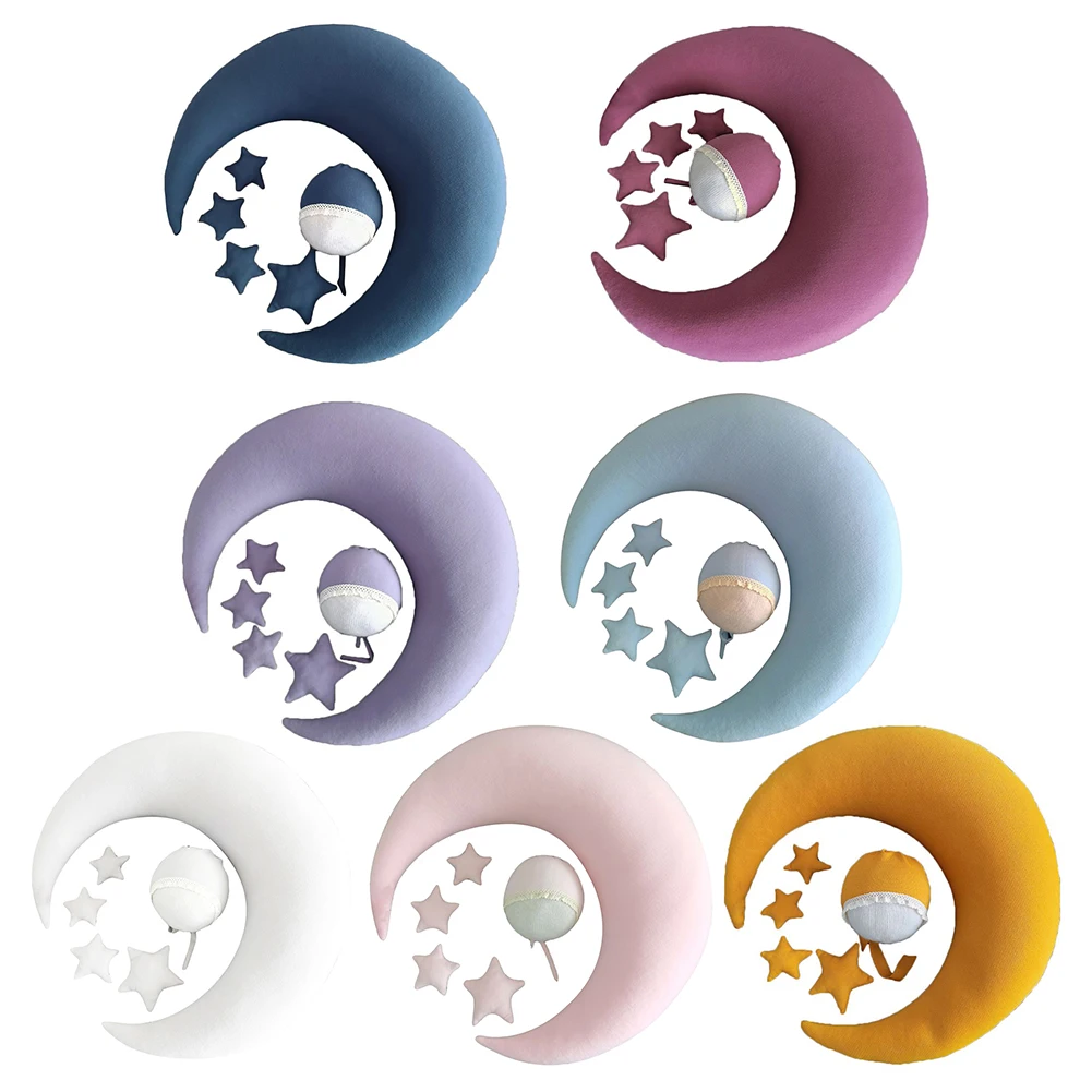 

Новорожденный Подставки для фотографий в форме полумесяца с изображением луны и звезд, подушка набор ребенок позирует подушки детские укра...