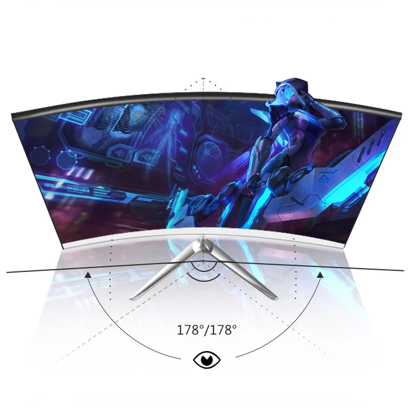 Изогнутый ЖК дисплей DASKA 27 дюймов 75 Гц Led / IPS для компьютерных игр Full HD вход 5ms ответ