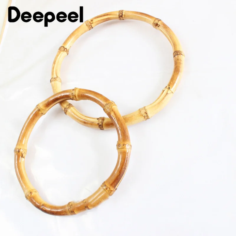 1 шт. Deepeel ID 10/12 см сумка модная ручка деревянная круглая бамбуковая