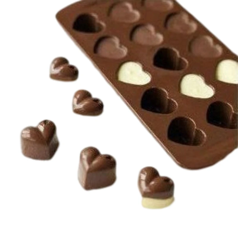 1 шт 15 отверстий антипригарный силиконовый коврик шоколадная форма любящее