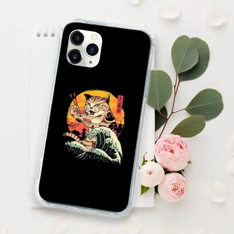 

Japan style Ramen Wave pattern Phone Case for iPhone 11 12 mini pro XS MAX 8 7 6 6S Plus X 5S SE 2020 XR Luxury shell funda