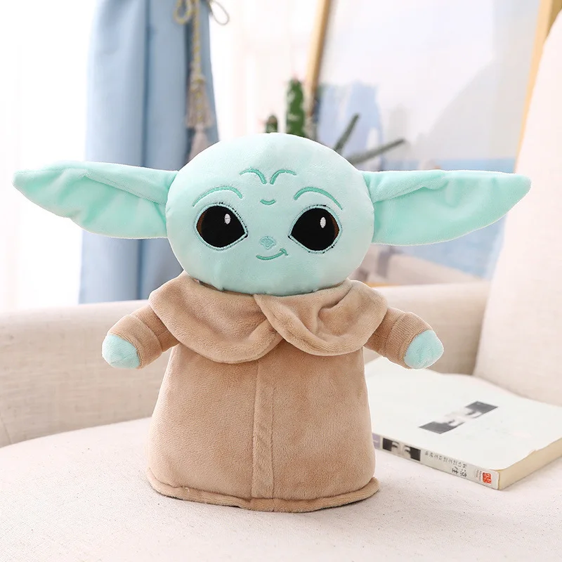 

38Cm Disney Star Wars Yoda Plush Toy Master Aliens Mandalorian Pendant Keychain Stuffed Cartoon Yoda Kids Toys Christmas Gift