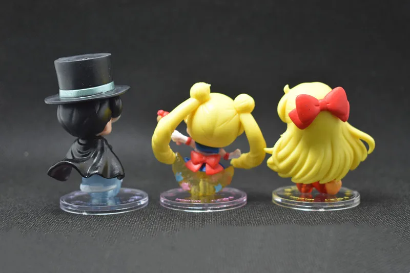 

Sailor Moon Candy Series Tsukino Usagi Sailor Venus Mercury Mars Jupiter PVC Action Figures Model Toys Gift for Kids