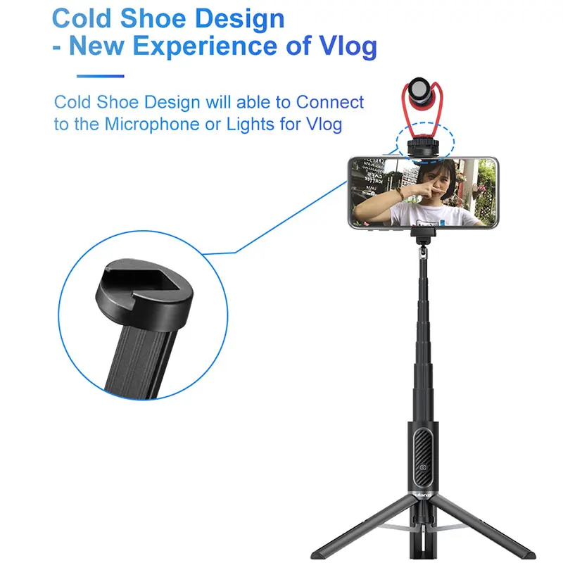 Беспроводная Bluetooth-селфи-палка Ulanzi с холодным башмаком | Электроника