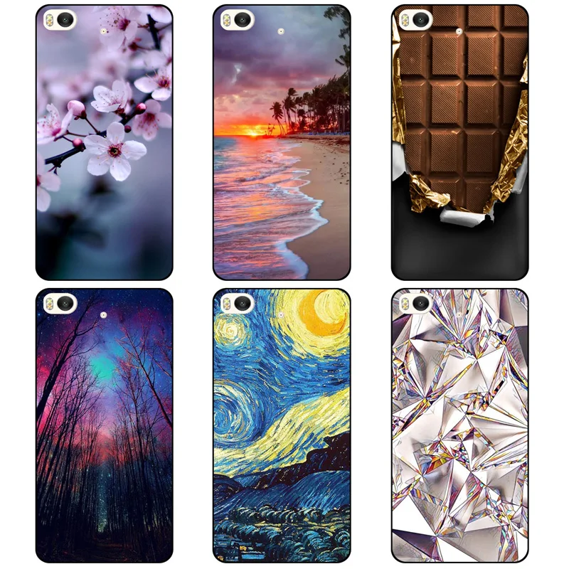 Мягкий прозрачный чехол из ТПУ с цветной печатью для рисования Xiaomi Mi 5 6 8 lite 5S mi5 mi6