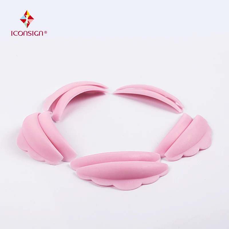 

5 Pairs/Bag Lash Lift Pads S M M1 M2 L Soft Silicone Recycling Lashes Rods Eyelash Lift Curlers Curl Shields pads Pink Color