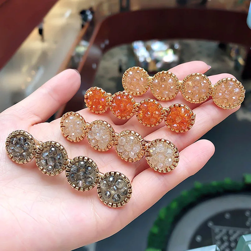 

Заколки для волос с кристаллами Стразы для девушек геометрические Кристаллы Элегантные темпераментные заколки для волос женские аксессуа...