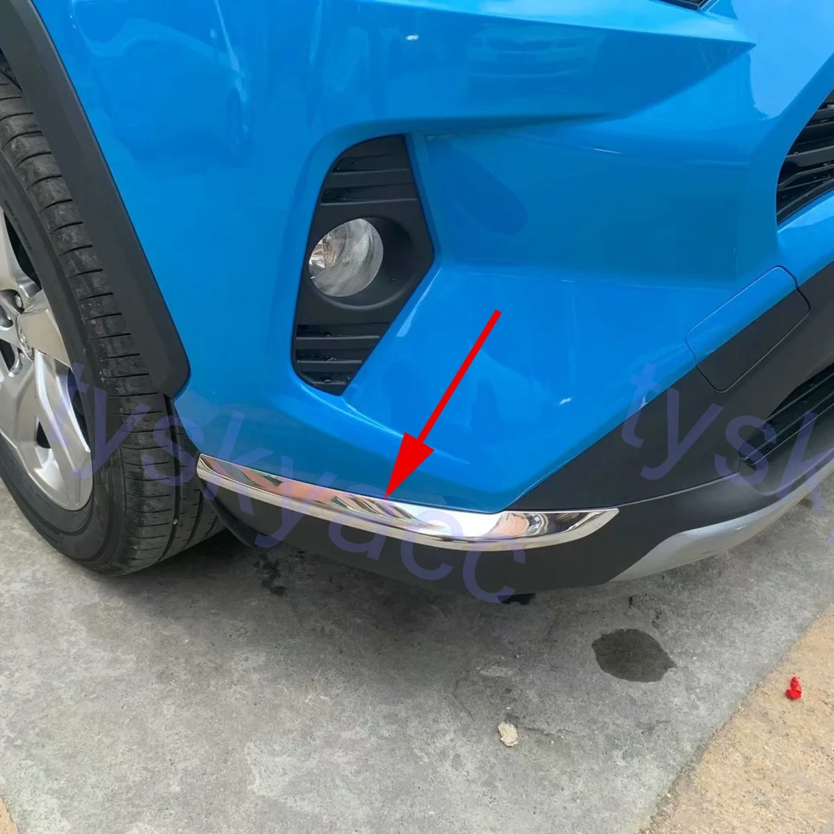 Подходит для Toyota RAV4 2019 2020 хромированные аксессуары стайлинга бампер передний