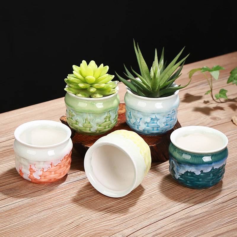 

Пасторальный потоковый глазурь лед трещины керамические фотообои корейские зеленые растения искусство бонсай для дома балкона креативное...