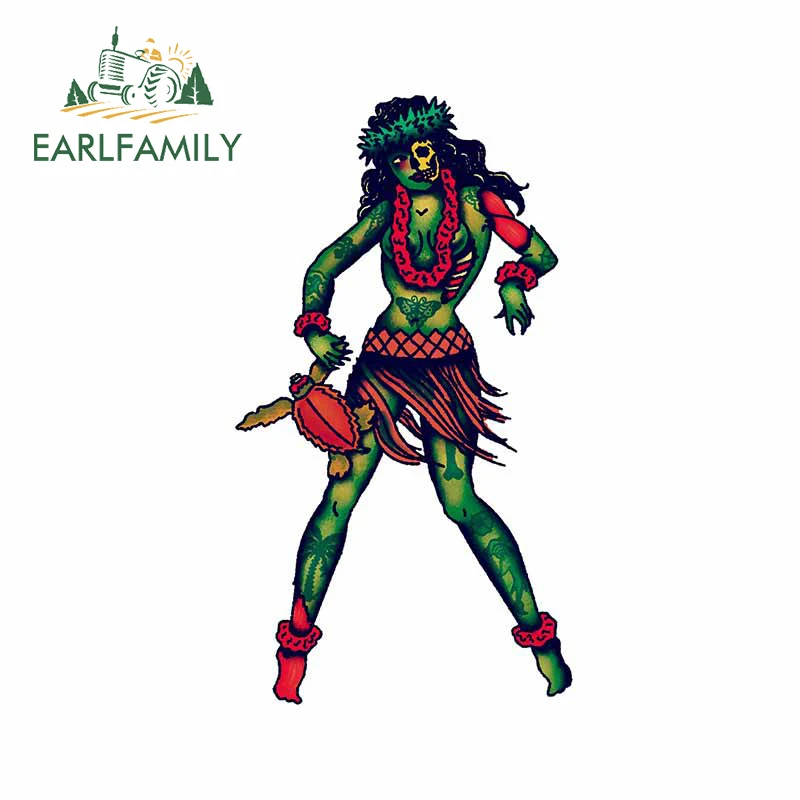 EARLFAMILY 13 см x 7 4 для девушек Zombia Hula виниловые наклейки на машину водонепроницаемое