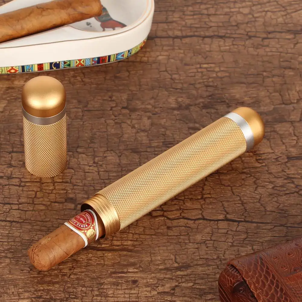 Портативная металлическая мини трубка для сигар GALINER с одним держателем Cohiba