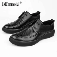 big size high quality genuine leather shoes menlace up business men shoesmen dress shoes cowhide men casual shoes spring