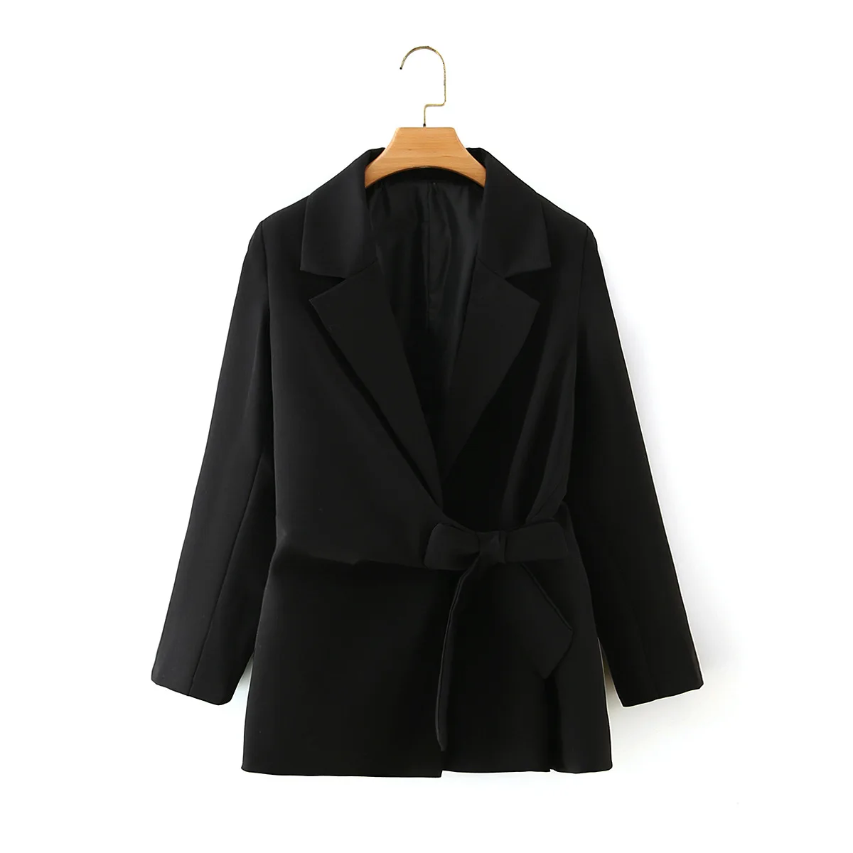 

2020 New Fashion Brand Women Suit Single Breasted Casual Notched Solid Pockets Full