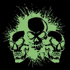 Светящиеся нашивки с рисунком черепа, модное украшение для одежды своими руками, термотрансферные наклейки для одежды, светящиеся нашивки с утюгом