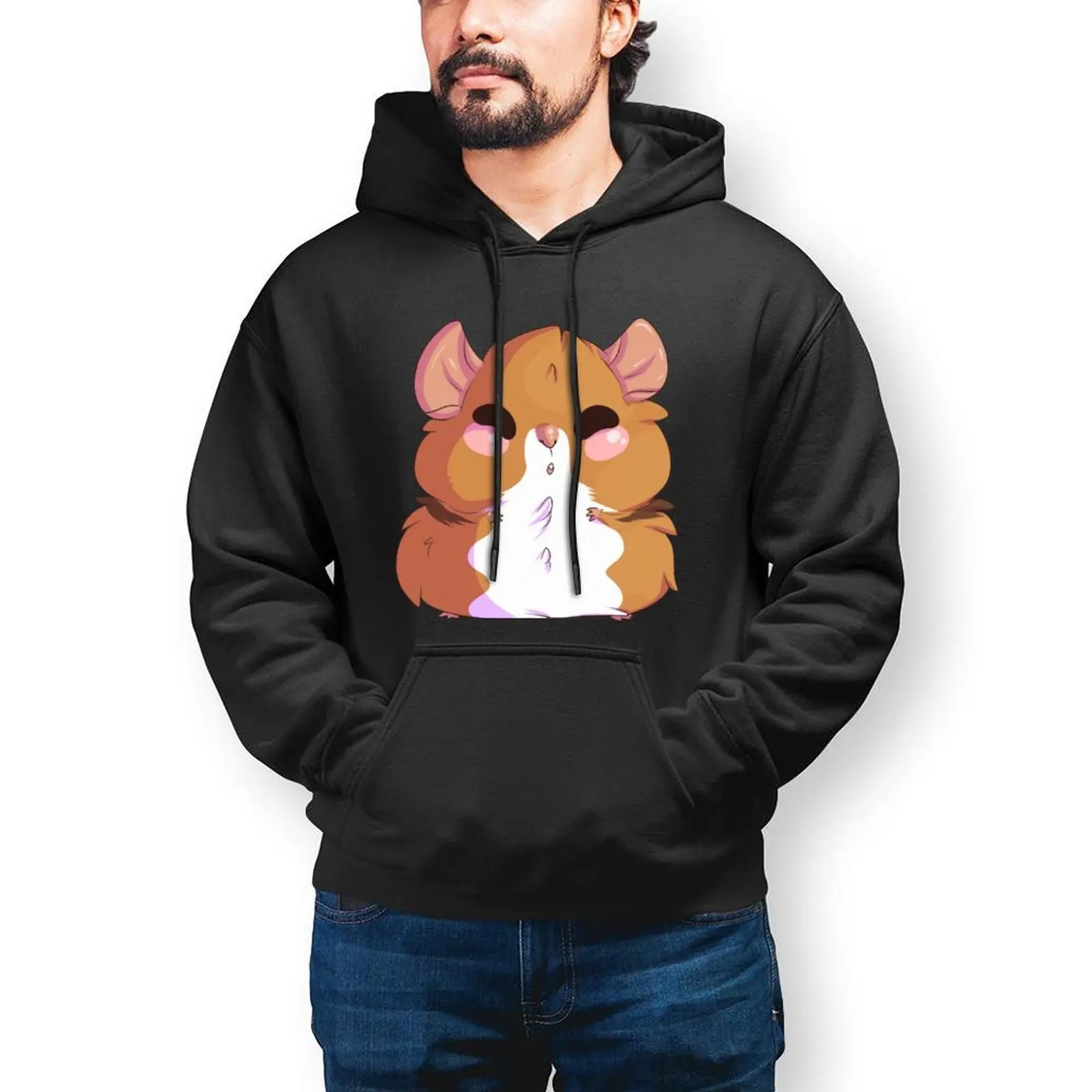 

Hamster Hoodie Popular Long Cotton Hoodies Mens Autumn Streetwear Pullover Hoodie XXX