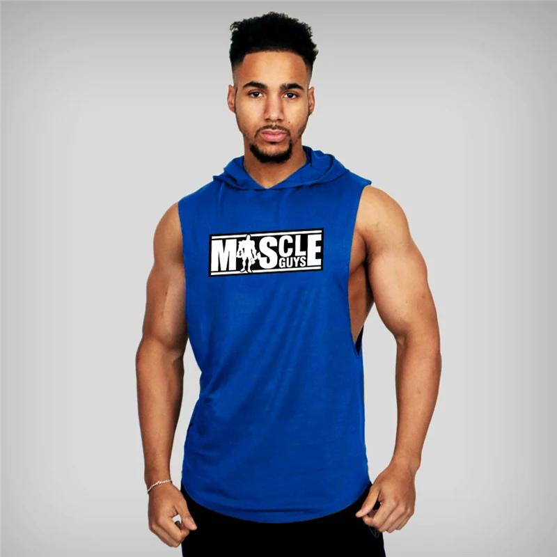 Бренд Muscleguys толстовки для бодибилдинга спортивные без рукавов Толстовка фитнеса