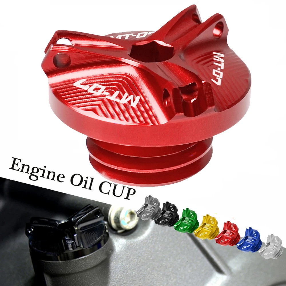 

Motorcycle CNC Engine Oil Filler Cup Plug Cover cap Screw For YAMAHA MT07 MT-07 FZ07 MT 07 2014 2015 2016 2017 2018 2019 2020