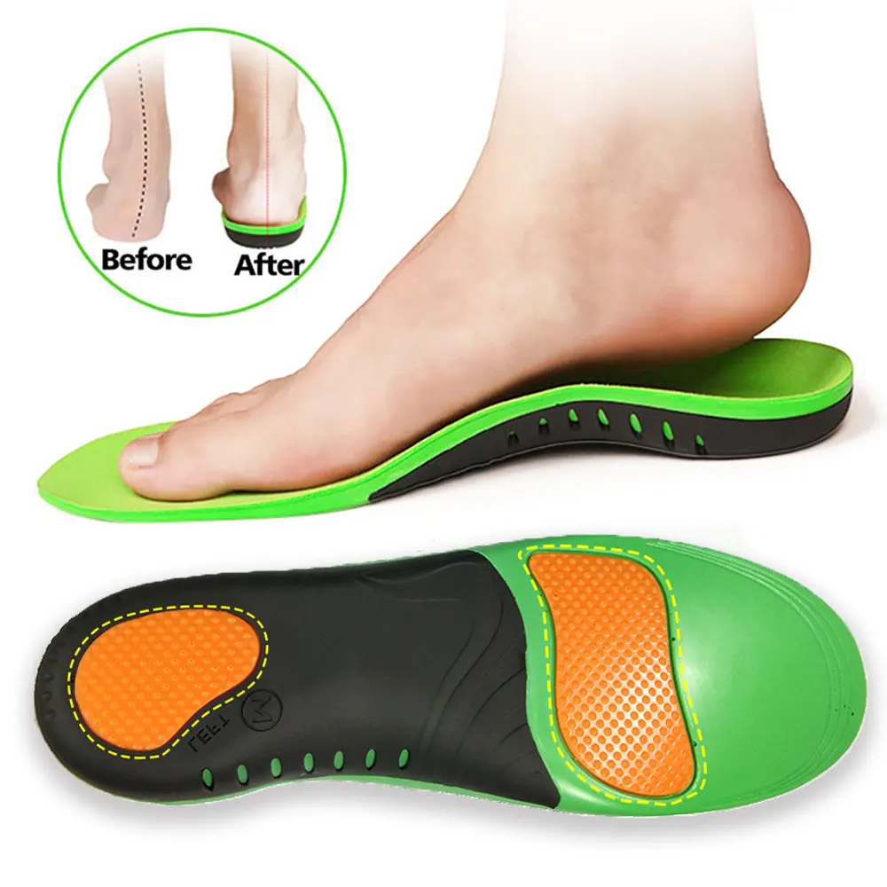 

Plus size Orthotics Cubitus Varus flat foot Insole Orthopedic Insoles for Shoes insert Arch Support pad for plantar fasciitis