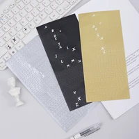 1pcs bronzing gold silver letter number decorative stickers for diy idol card album scrapbooking diary sticker korean stationery