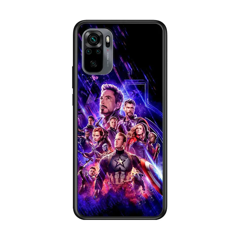 

Marvel hero colorful for Xiaomi Redmi Note 10 10S 9 9T 9S 9Pro Max 8T 8Pro 8 7 6 5 Pro 5A 4X 4 Soft Black Phone Case