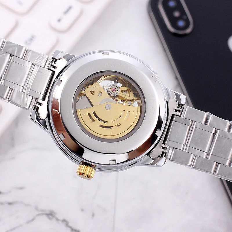 

Men's Wrist Watch Best Selling Men Free Shipping Men's Wristwatch Watch Women Hollow Out Luxury Automatic Stainless Steel Watch