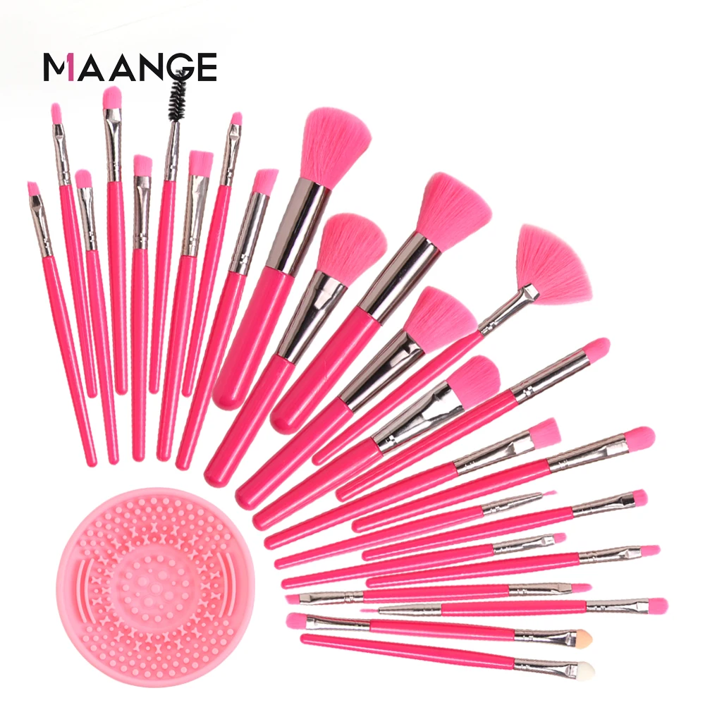 

MAANGE 25PCS High-Quality Professional Makeup Brushes Set Eyeshadow Powder Foundation Eyebrow Blending Cosmetic Beauty Tools Kit