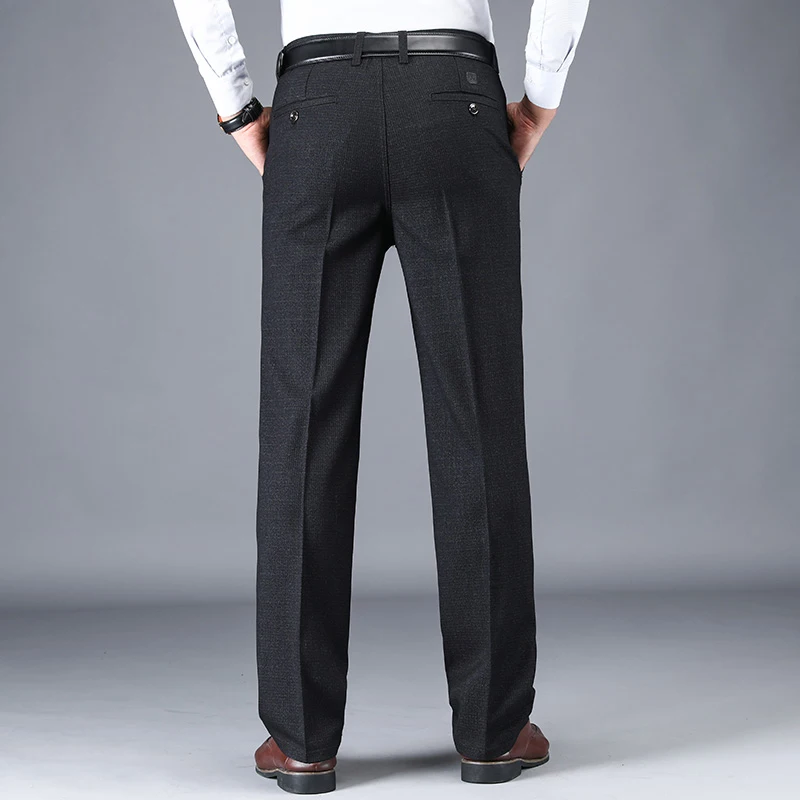 NIGRITY мужская мода бизнес случайные длинные брюки мужские эластичные прямые