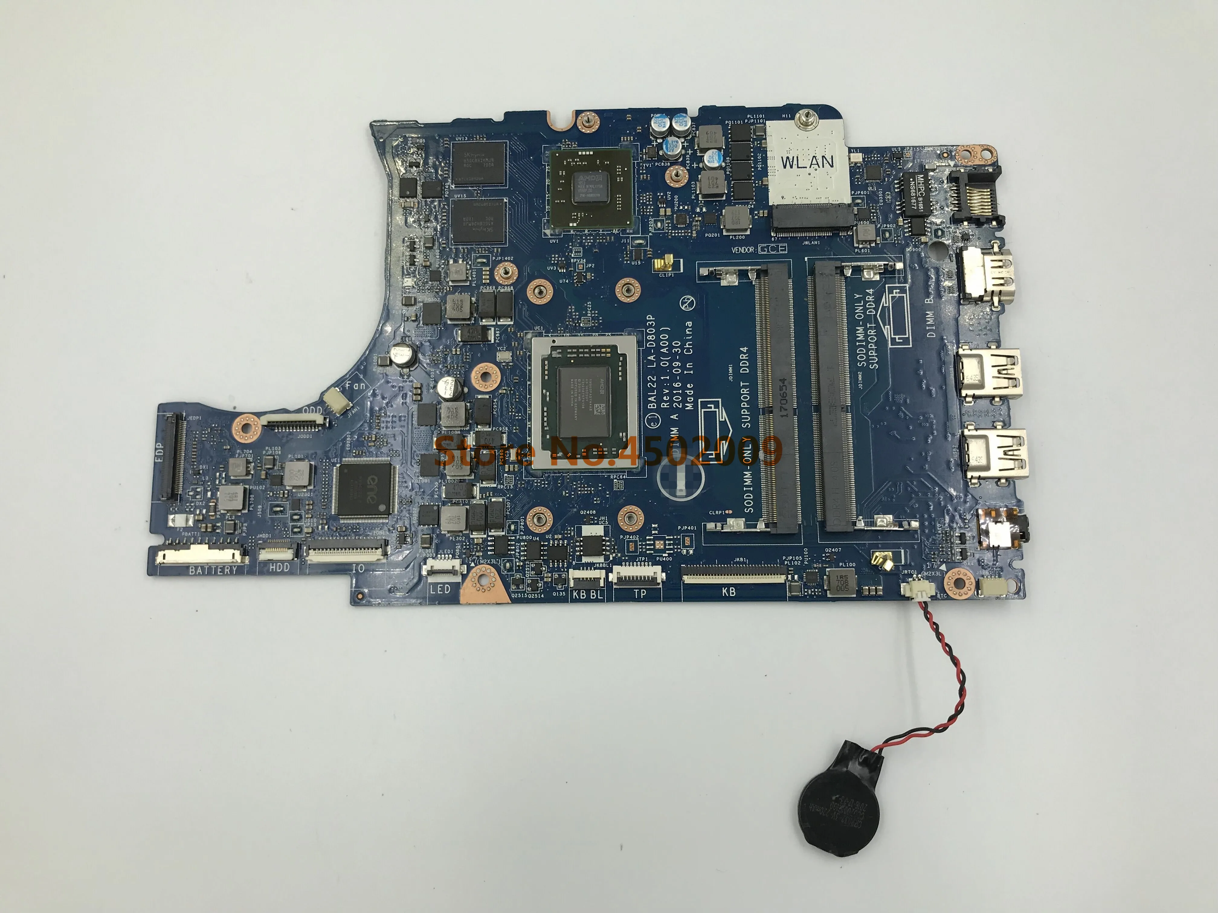Материнская плата для ноутбука dell Inspiron 15 5565 Φ 0R1WJH R1WJH со стандартным дизайном R5 DDR4
