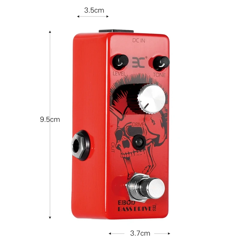 Педаль эффектов для бас-гитары ENO Ex Ebod Overdrive полностью металлический корпус