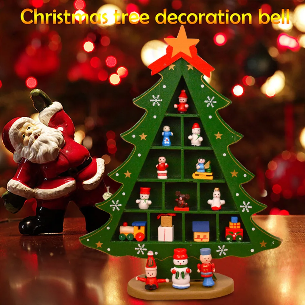 Горячая Распродажа прекрасный дом Рождественское украшение деревянная елка