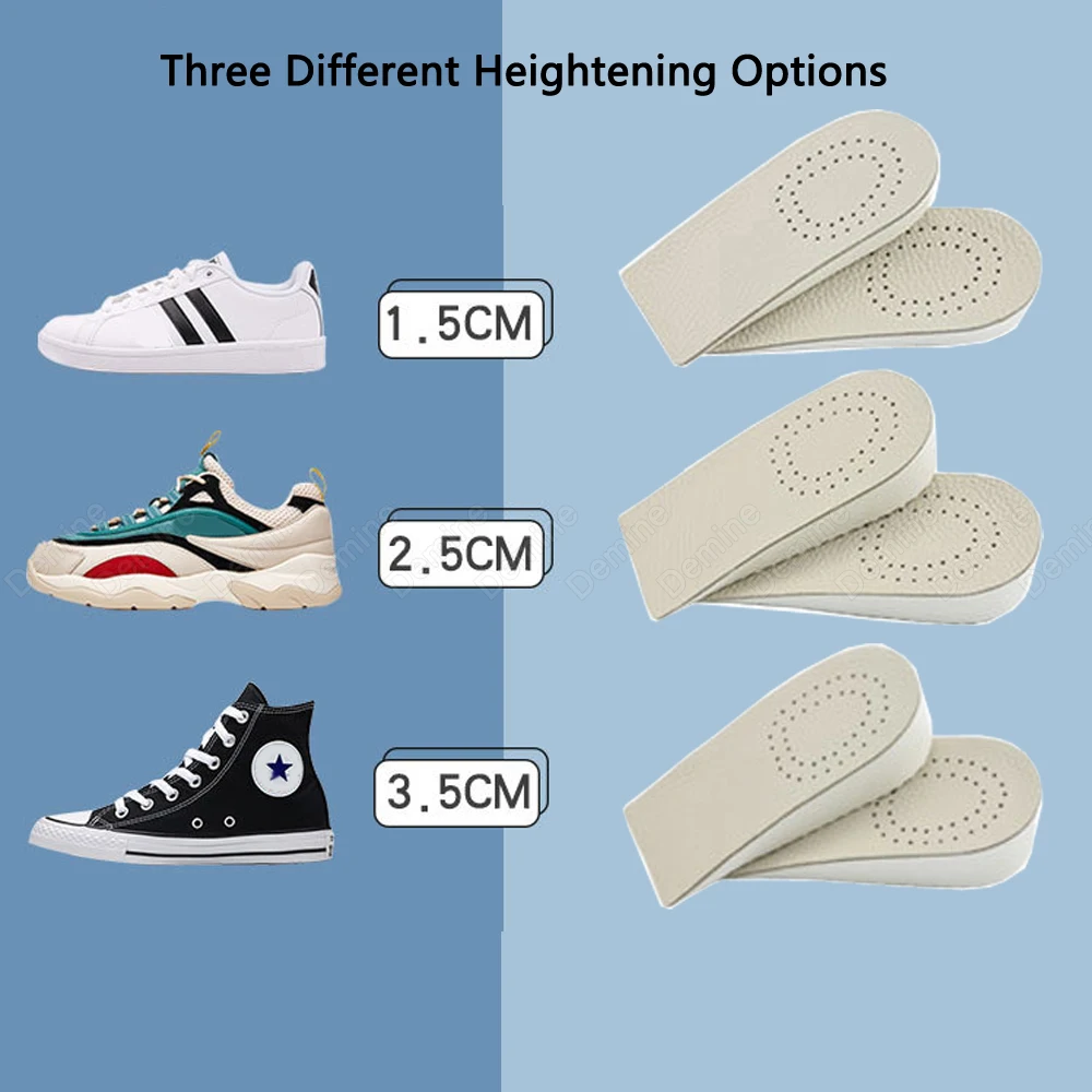 Invisible Half Insoles for Women Shoes Insert Heighten Heel Pads Shoe Lift Height Increase Insole Foot Care Heel Cup Cushion Pad