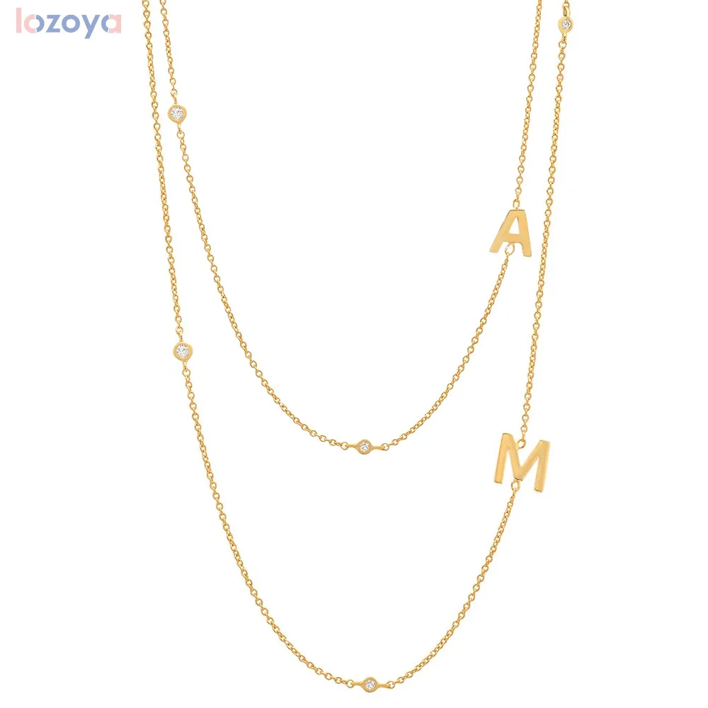 

Lozoya ожерелье из стерлингового серебра 925 пробы с инициалом а м, изящные золотые буквы для женщин, ювелирные изделия, простое ожерелье-чокер с...