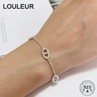 LouLeur дизайн 925 стерлингового серебра браслеты серебро Pig Nose браслеты из нержавеющей стали для девочек для женщин, хорошее ювелирное изделие, ювелирное изделие, подарок 2021 тренд лета