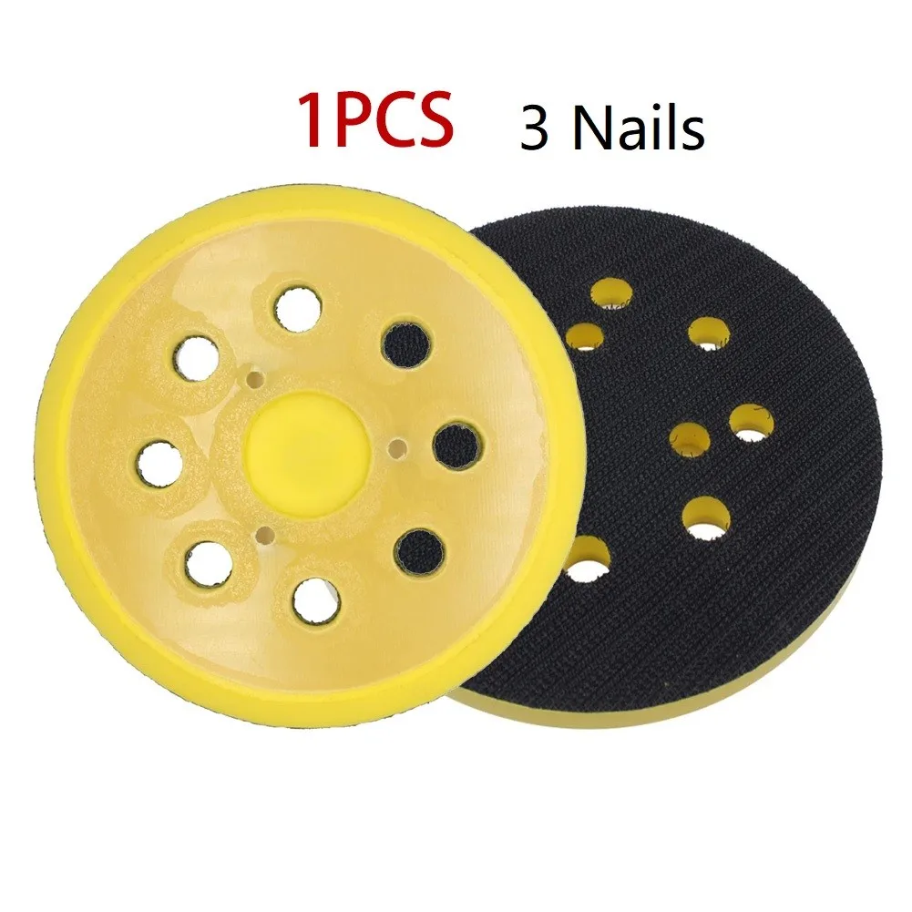 

3/4Nails Sanding Disc Backing Pad 5in/125mm 8Holes For Fits Polisher Tools