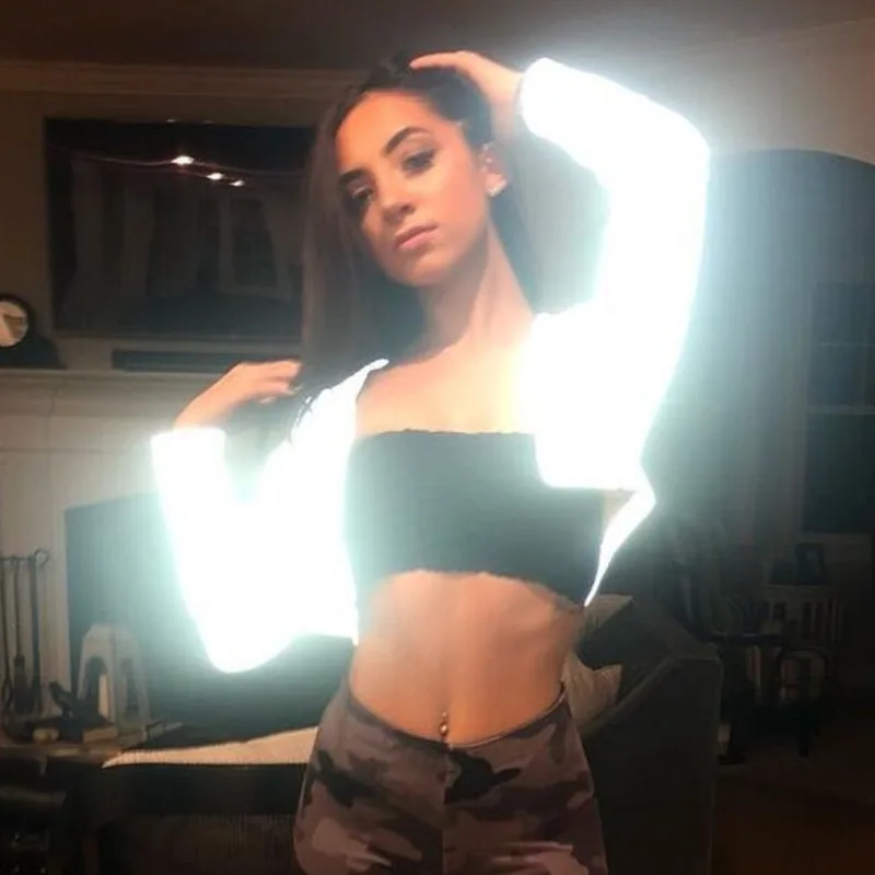 Толстовки на молнии женские зимние свободные толстовки отражающий легкий модный