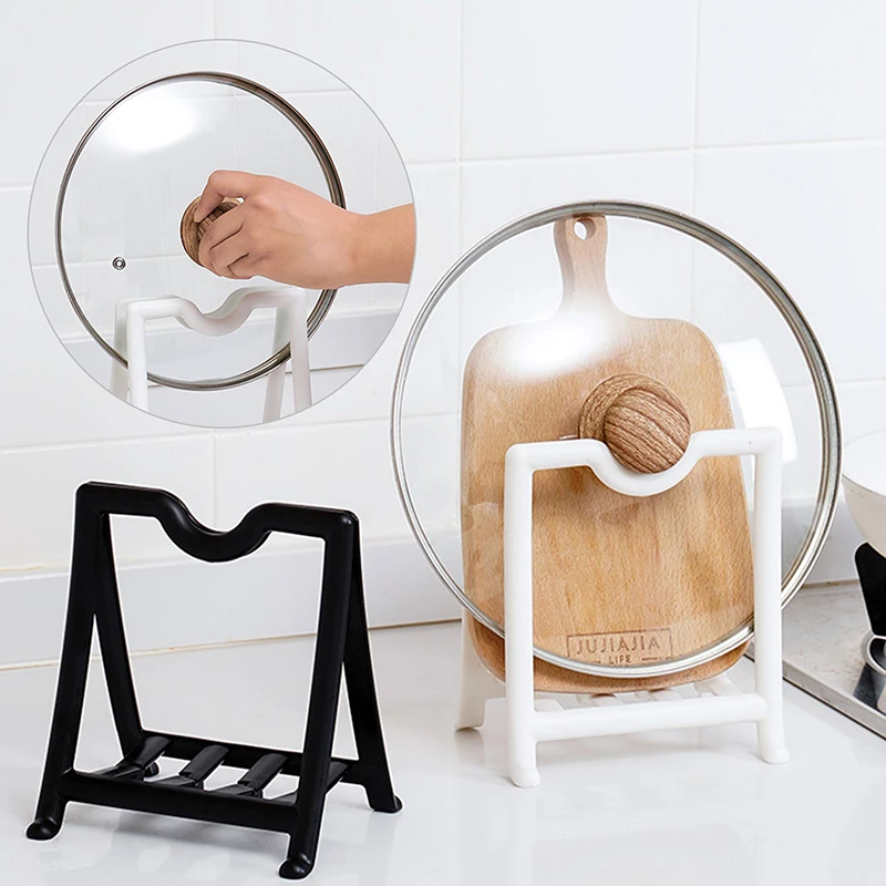 

Кухонный Органайзер стойка для хранения крышек кастрюль полка столешница без отверстий Скоба для ложек подставки полки для Дома кухни аксе...