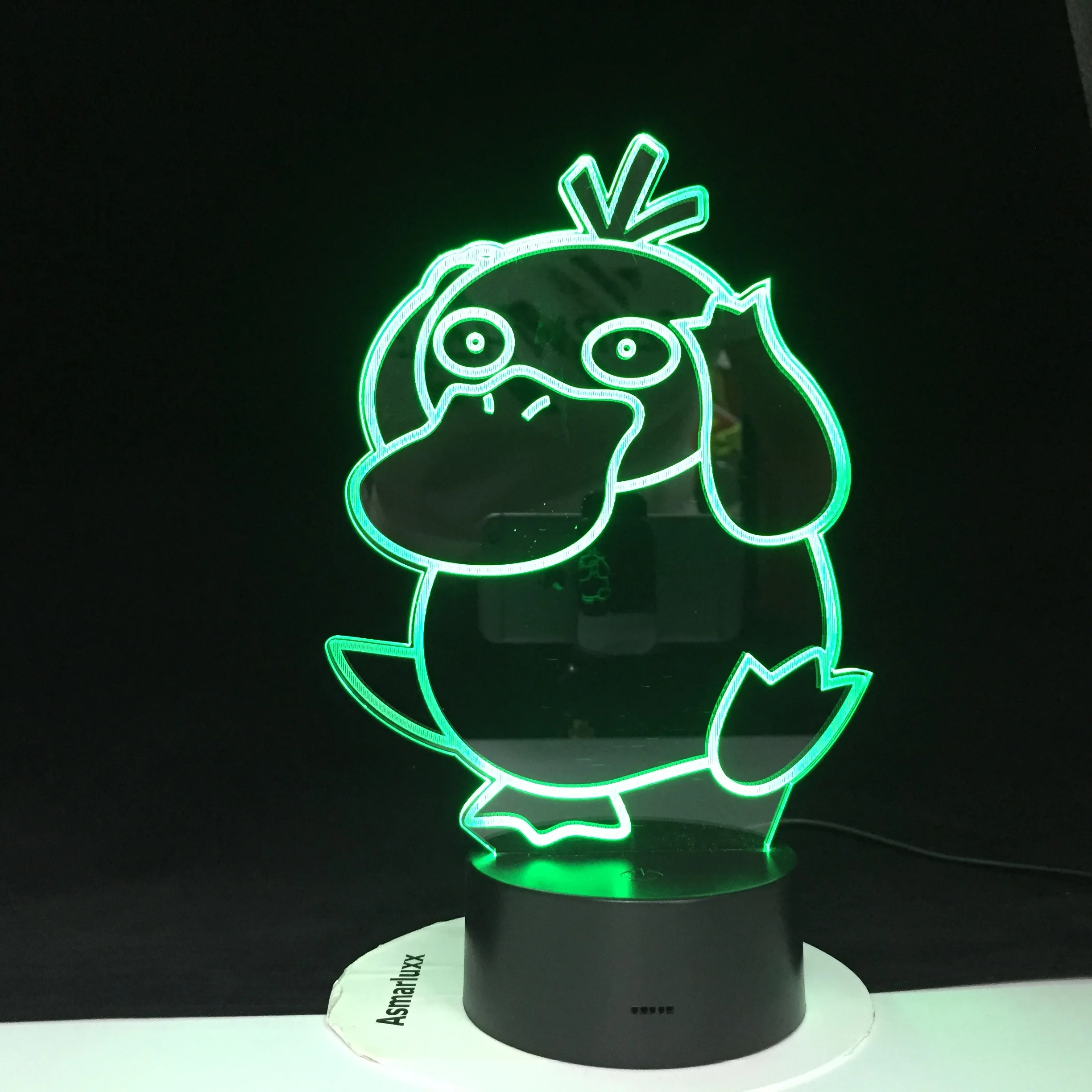 Светодиодный ночник с 3d иллюзией Psyduck карманный светильник монстрами 7 цветов USB