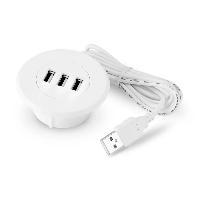 5 см отверстие втулки в настольном монтаже 3 порта USB 2 0 концентратор для ноутбука