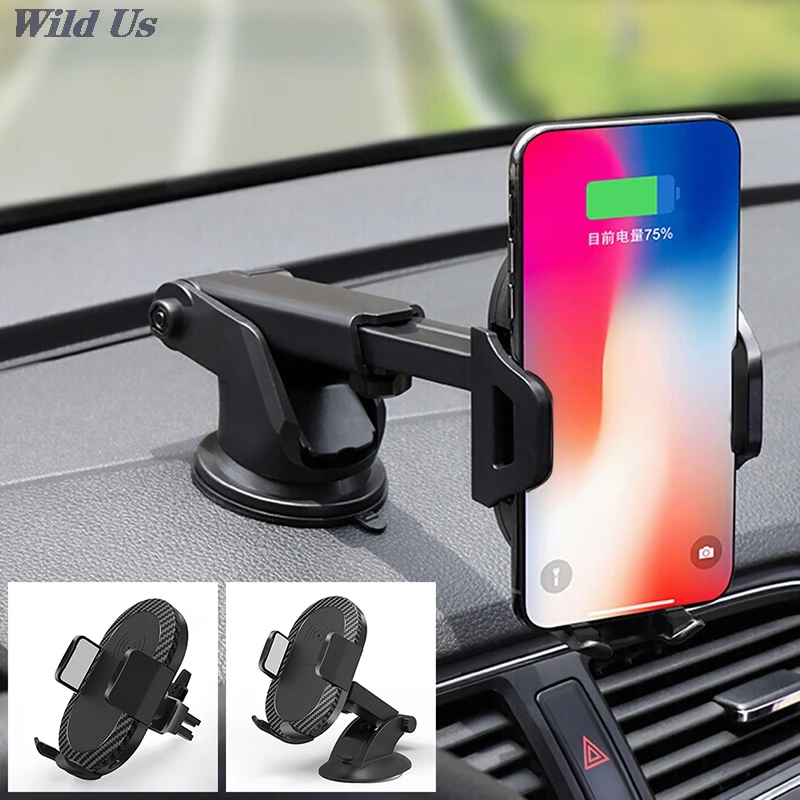 

1pc Car Mount Qi Wireless Charger for Iphone 8/8Plus/X/XR/XS/XS Max Mobile Phone Holder Stand Car Phone Holder