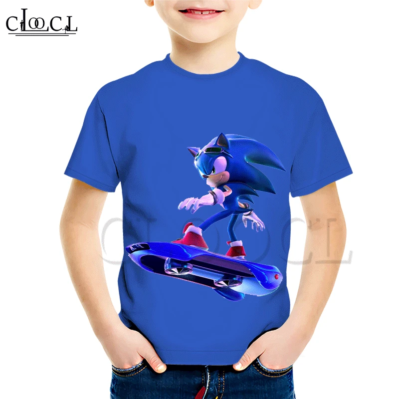 Детская футболка с 3D принтом Sonic для мальчиков и девочек повседневные футболки