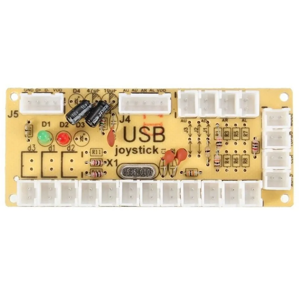 Один Diy аркадный джойстик аксессуары Usb компьютерный джойстик чип управления доска аркадный рокер кнопочный комплект