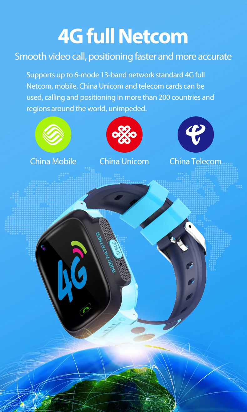 Детские Смарт-часы Y95 с HD видеозвонком 4G Full Netcom Wi-Fi Chat GPS позиционирование для