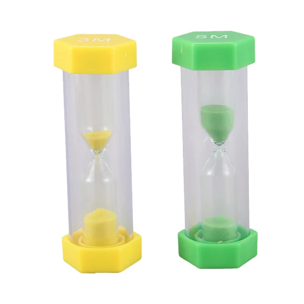 12 штук пластиковый шестигранный песочница таймер красочные песочные часы 30 сек/1